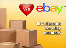 We love Ebay. 10% discount for Ebay members